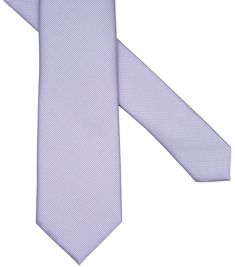 ZENXUS Solid Skinny Ties for Men, 2.5 inch Slim Lilac Lavender Ties Bulk for Wedding and Activities, 5-Pack - Image 4